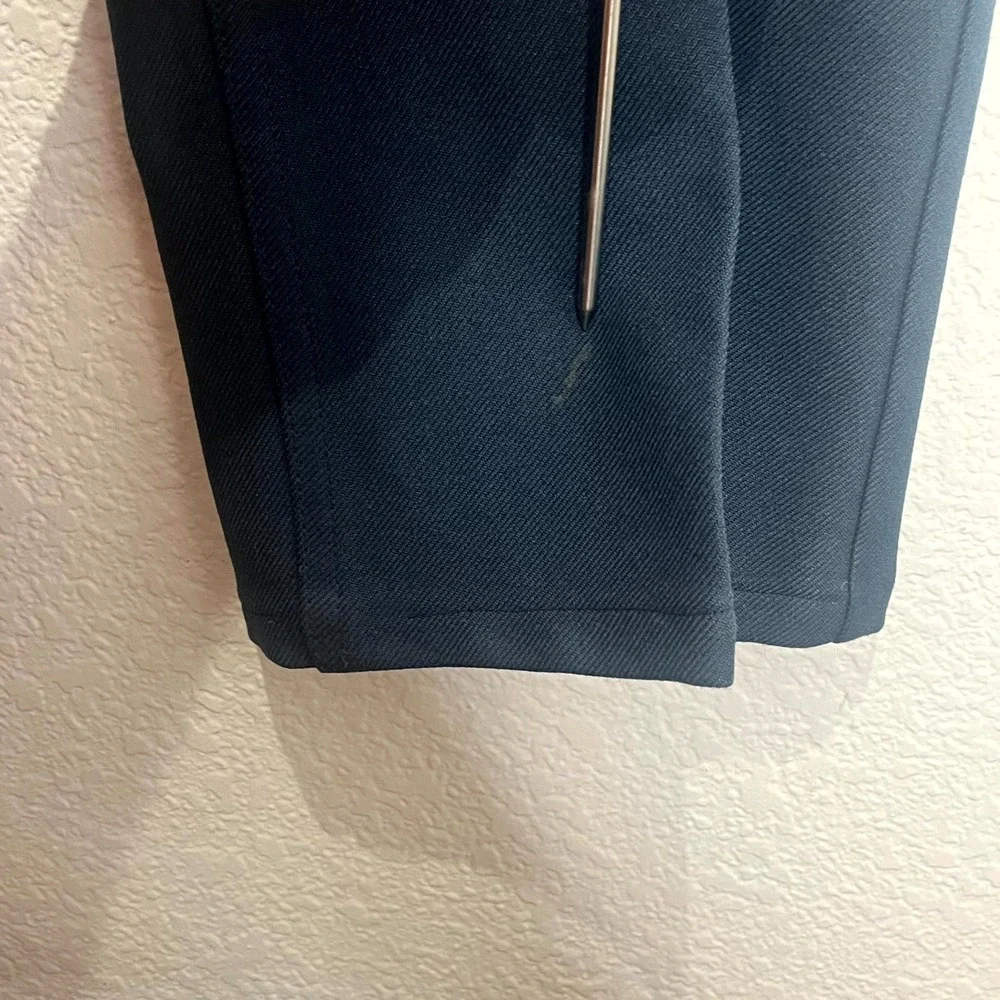 Vintage 90s Levi's Men's Dress Slacks 40x30 Navy Blue Polyester Pants Made n USA